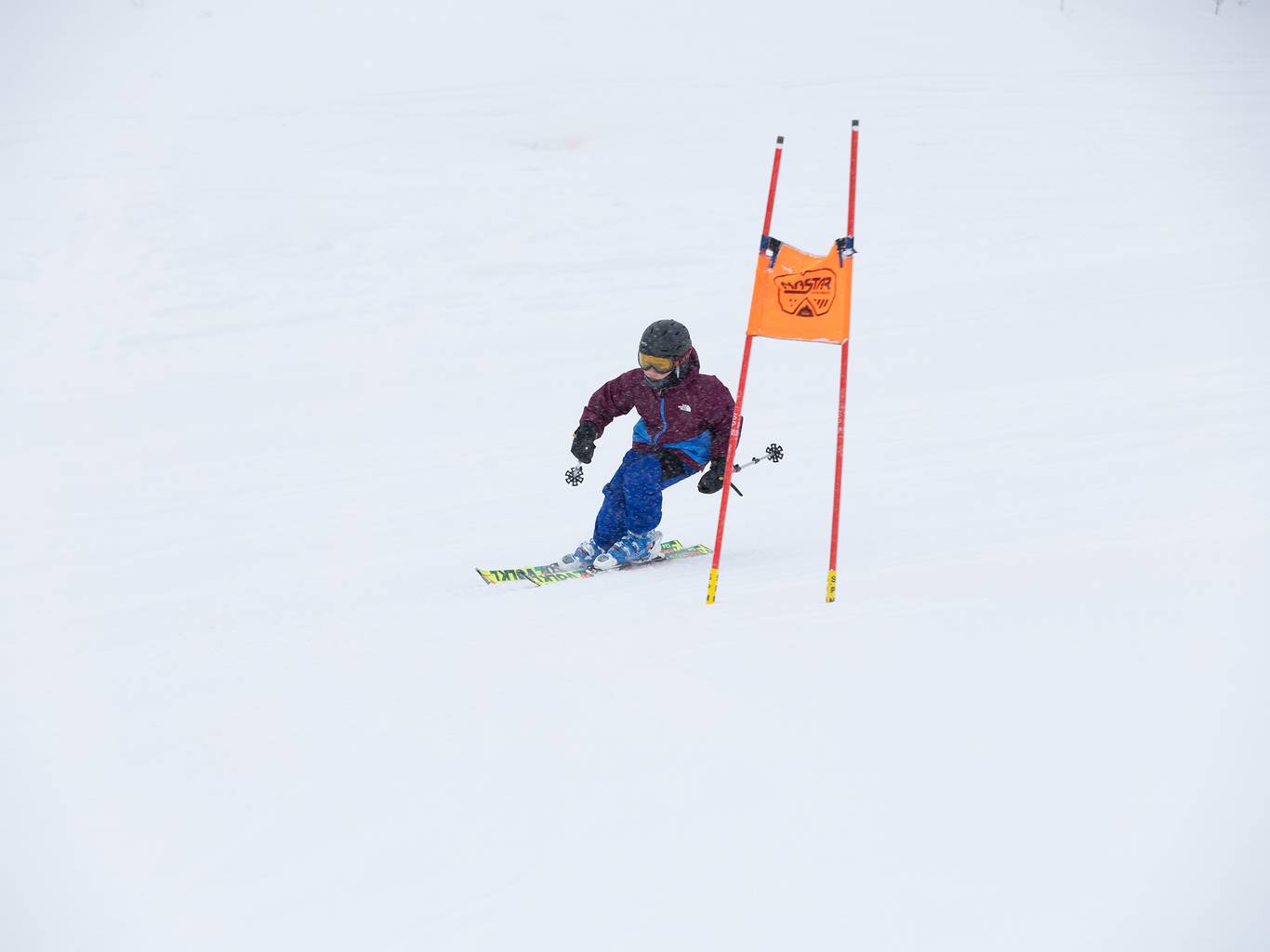 A child on the NASTAR course at The Highlands