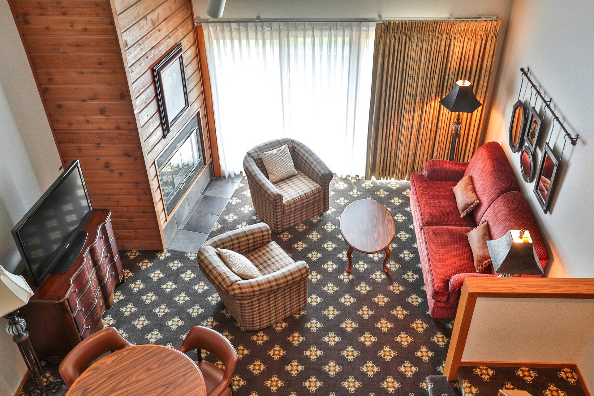 Living room view from the loft