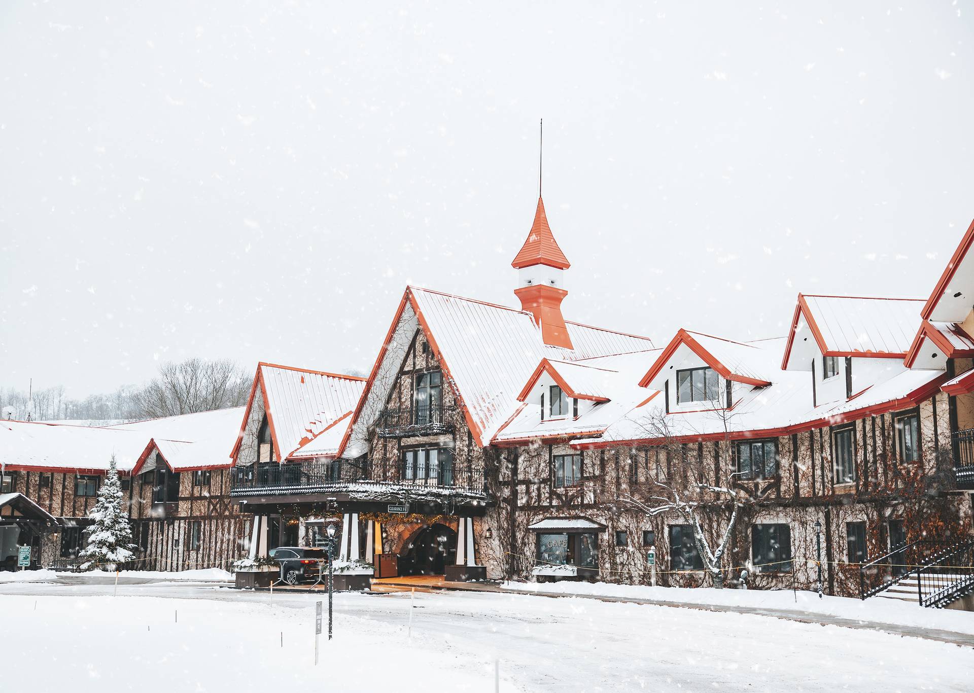 The Highlands exterior in winter